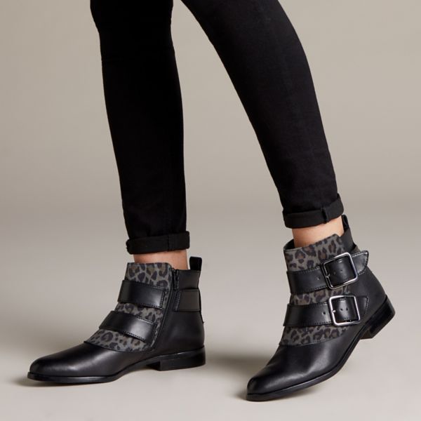 Clarks Womens Bizzy Lane Ankle Boots Black | UK-4820165